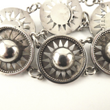 Antique Silver Bracelet, Linked Roundels