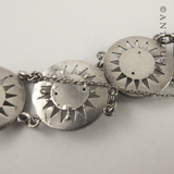 Antique Silver Bracelet, Linked Roundels