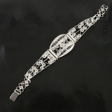 Middle Eastern Filigree Silver Bracelet.