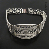 Middle Eastern Filigree Silver Bracelet.