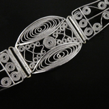 Middle Eastern Filigree Silver Bracelet.