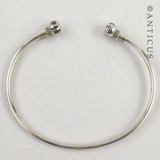 Charm Bracelet, Cuff Style, Silver.