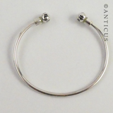 Cuff Charm Bracelet Base, Silver.