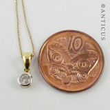 18ct Gold Pendant with Diamond.