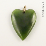 Vintage Jade Heart, Pounamu.