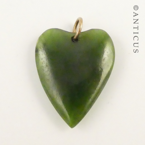 Vintage Jade Heart, Pounamu.