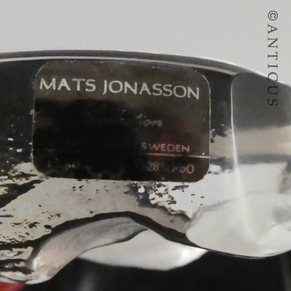 Swedish Crystal Cat Paperweight.