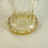 Heavy Cut Crystal Overlaid Glass Vase.