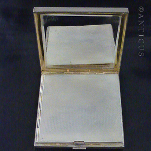 Asprey Silver and Gold Vintage Powder Compact.