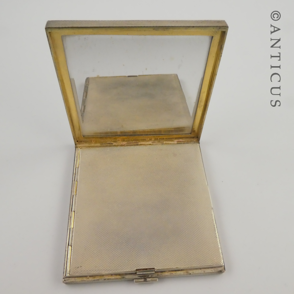 Asprey Silver and Gold Vintage Powder Compact.