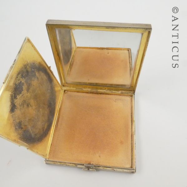 Asprey Silver and Gold Vintage Powder Compact.