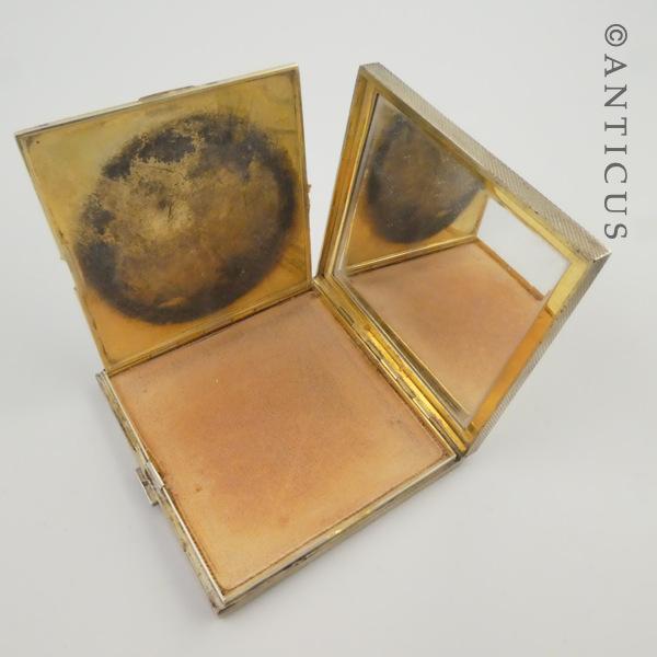 Asprey Silver and Gold Vintage Powder Compact.