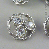 Set of Four Vintage Diamanté Buttons.
