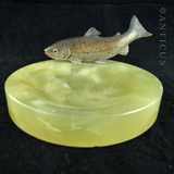 Trout Pin Dish, Onyx and Bronze.