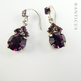 Amethyst Crystals Costume Necklace & Earrings.