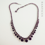 Amethyst Crystals Costume Necklace & Earrings.