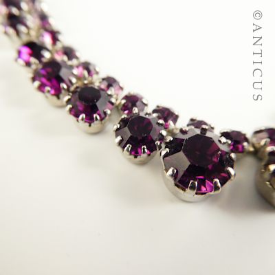 Amethyst Crystals Costume Necklace & Earrings.