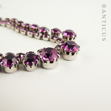 Amethyst Crystals Costume Necklace & Earrings.