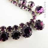 Amethyst Crystals Costume Necklace & Earrings.