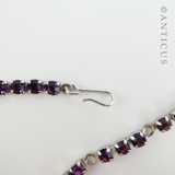 Amethyst Crystals Costume Necklace & Earrings.