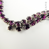 Amethyst Crystals Costume Necklace & Earrings.