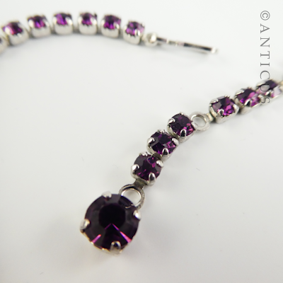 Amethyst Crystals Costume Necklace & Earrings.