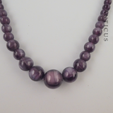 Amethyst-Glass Vintage Bead Necklace.