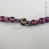 Amethyst-Glass Vintage Bead Necklace.