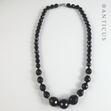 French Jet and Crystal Bead Necklace.