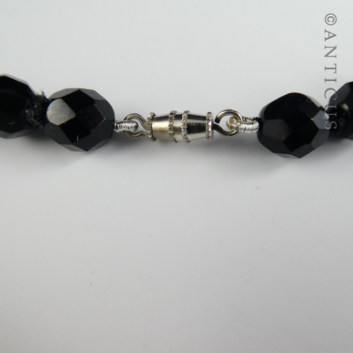 French Jet and Crystal Bead Necklace.