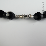 French Jet and Crystal Bead Necklace.