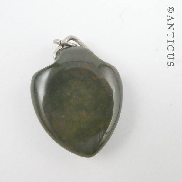 Vintage Fob Pendant, Bloodstone.