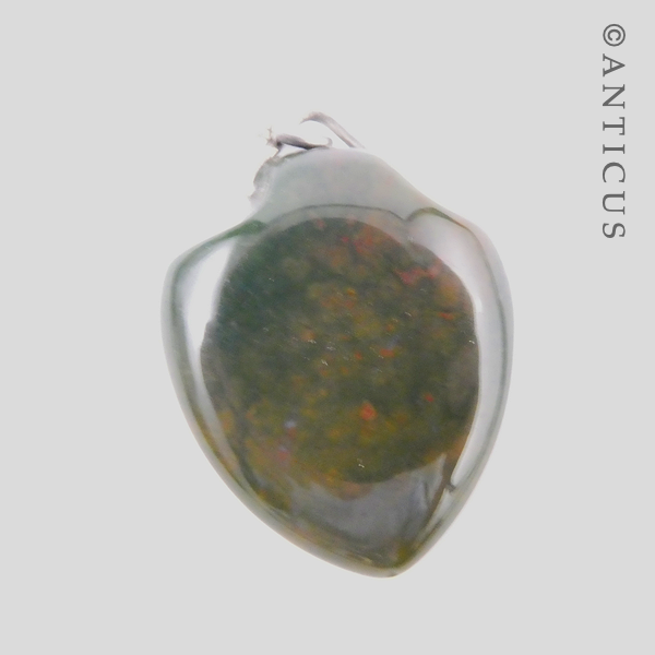 Vintage Fob Pendant, Bloodstone.