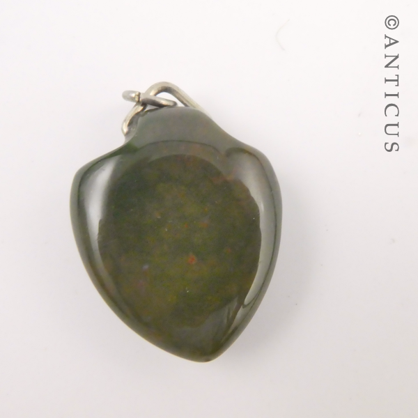 Vintage Fob Pendant, Bloodstone.