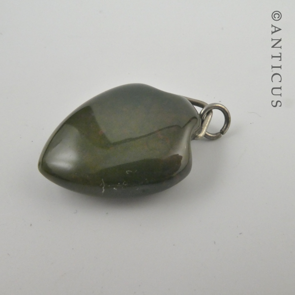 Vintage Fob Pendant, Bloodstone.