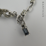 Costume Jewels Sapphire & Diamond Necklace, Bracelet Set.
