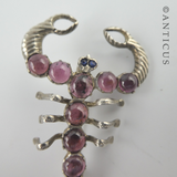 Scorpion Insect Brooch with Garnets.
