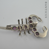 Scorpion Insect Brooch with Garnets.