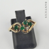 Gold, Emerald and Diamond Ring.