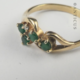 Gold, Emerald and Diamond Ring.