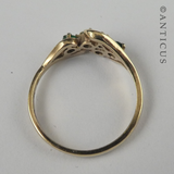 Gold, Emerald and Diamond Ring.