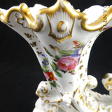 Pair French Porcelain Cornucopia Vases, Jacob Petit.