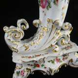 Pair French Porcelain Cornucopia Vases, Jacob Petit.
