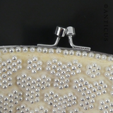 Evening Bag, Silver Pearl Decoration.