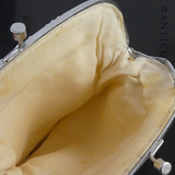 Evening Bag, Silver Pearl Decoration.