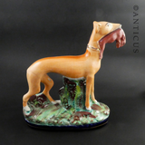 Staffordshire Flatback Figurine, Greyhound.