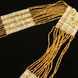 Glass Bead Vintage Striped Belt.