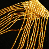 Flapper Belt, Gold Glass Beads.