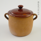 Set of 4 Vintage Lidded Pottery Pots.