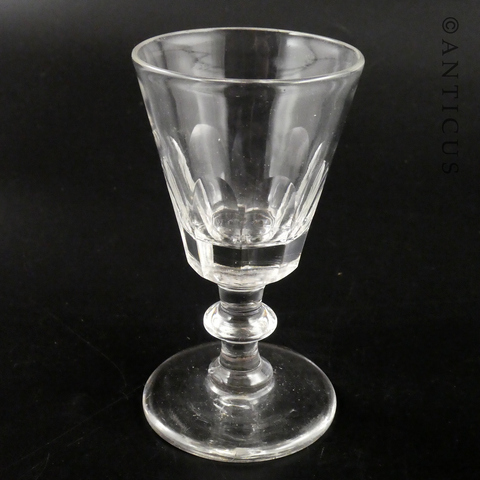 Antique Cordial Glass, Knop Stem.